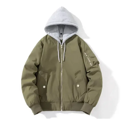 Essentials Baseball Hoodie Men’s Green Jacket