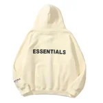 Fog Essentials Beige Zip Up Hoodie