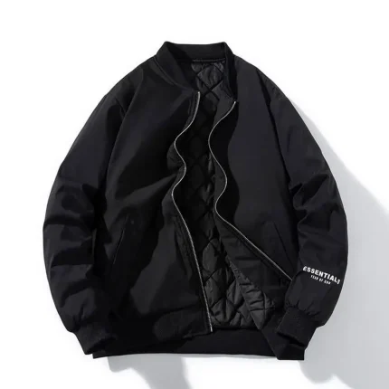 Essentials Black Iridescent Puffer Jackets