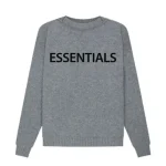 Overlapped Grey Essentials SWEATSHIRTS