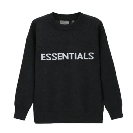 Essentials FOG X Logo-Intarsia Cotton Knit Crewneck Jumper