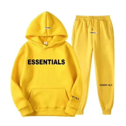 Essentials Spring Hooded Fear OF God Yellow Tracksuit
