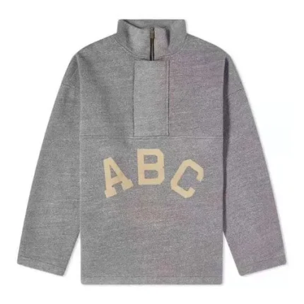 Essentials ABC Fear Of God Half Zip Grey Sweatshirt