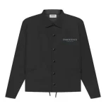 Essentials Coaches Jacket Black Fear Of God SWEATSHIRTS
