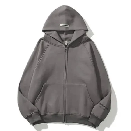 Essentials Grey Hoodie Full Zip