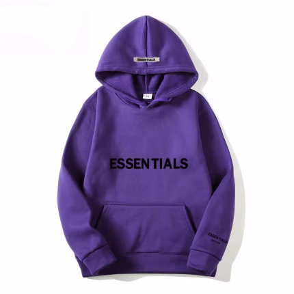 Casual Essential Fear Of God Purple Hoodie
