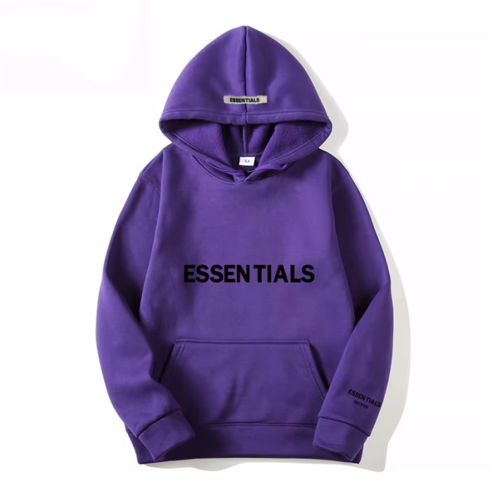 Casual Essential Fear Of God Purple Hoodie