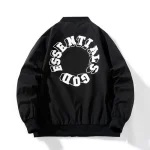 Essentials Zip Up Black Puffer Jacket