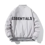 Essentials White Bomber Fashion Mens Puffer Jackets