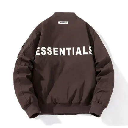 Essentials Brown Half Zip Track Jackets
