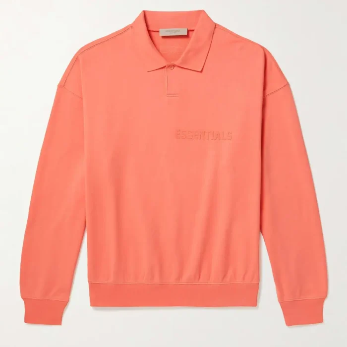 ESSENTIALS Logo Flocked Cotton Fear of God Polo Shirt